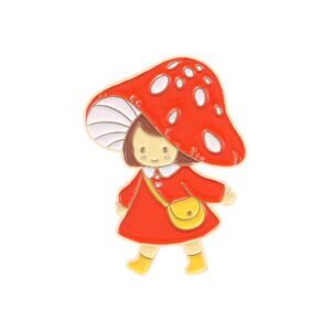 Red Mushroom Cute Girls Enamel Pins 64-1